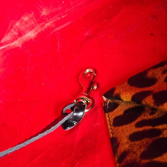 Dooney & Bourke Animal Print Small Logo Loc Sack Hobo Bag Single Strap Vintage - Picture 15 of 16